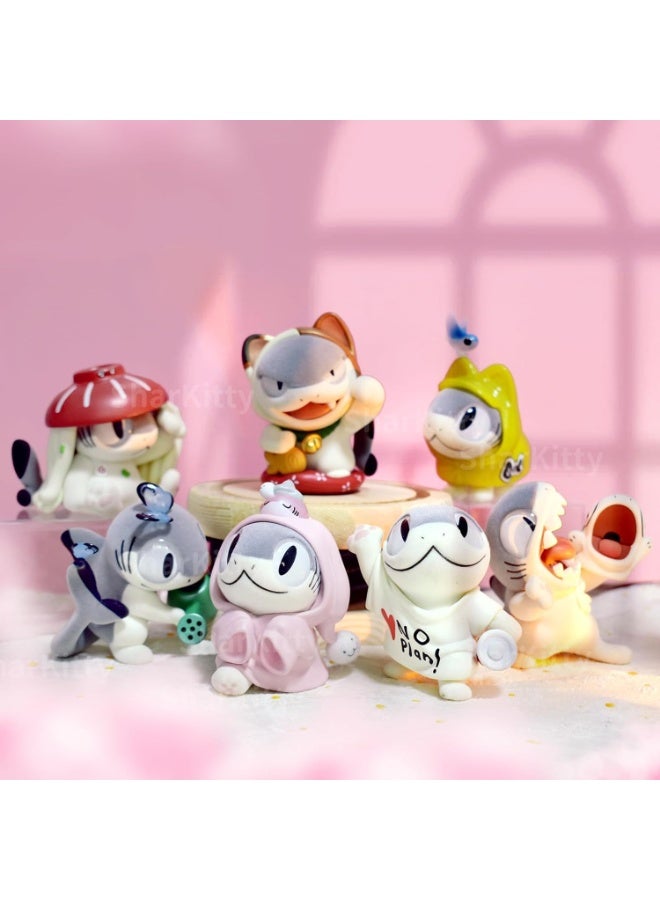 Sharkitty I'm ver.1, Shark Kitty Blind Box Action Figure, Random Design Action Figures Collectible Toys, Home Decorations, Holiday Birthday Gifts for Girls and Boys (Whole Set) - Image 3